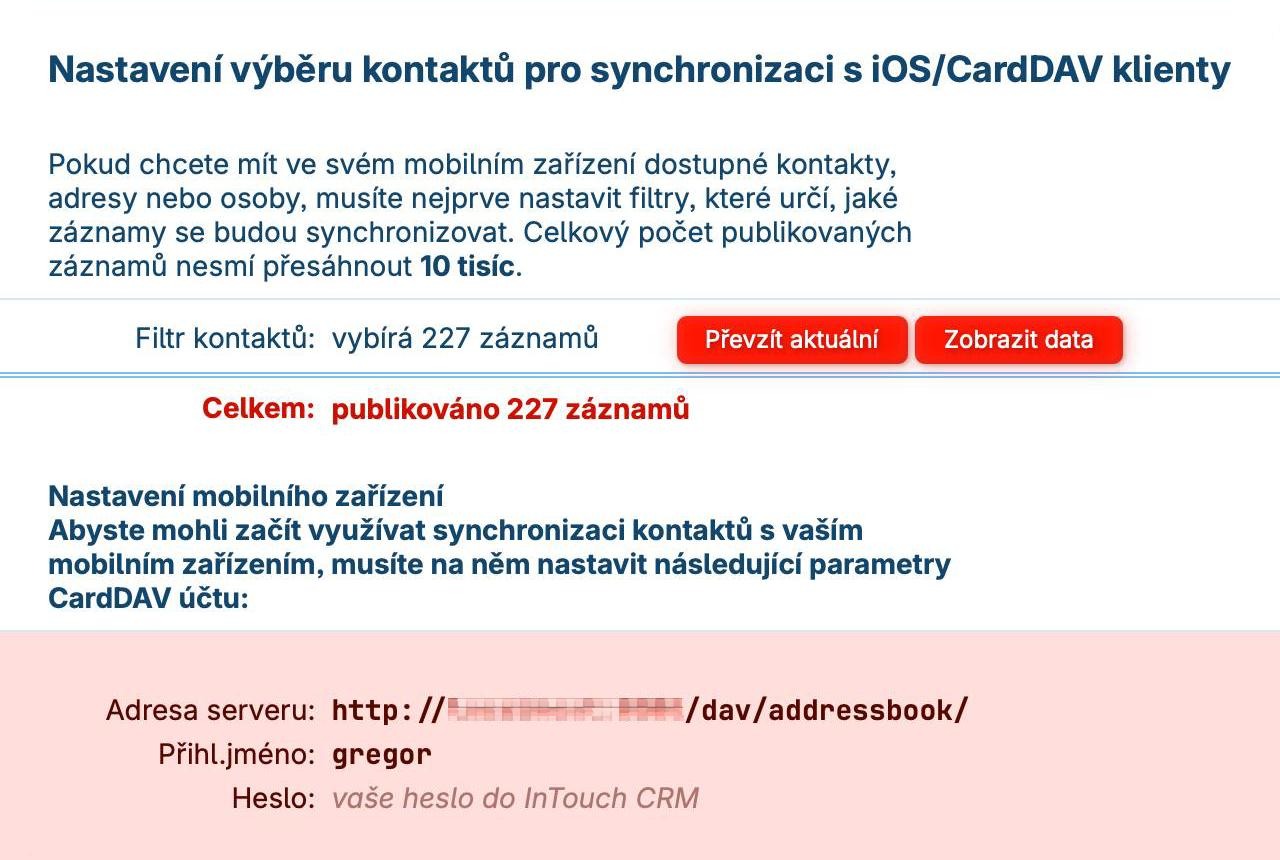 CRM synchronizace kontaktů