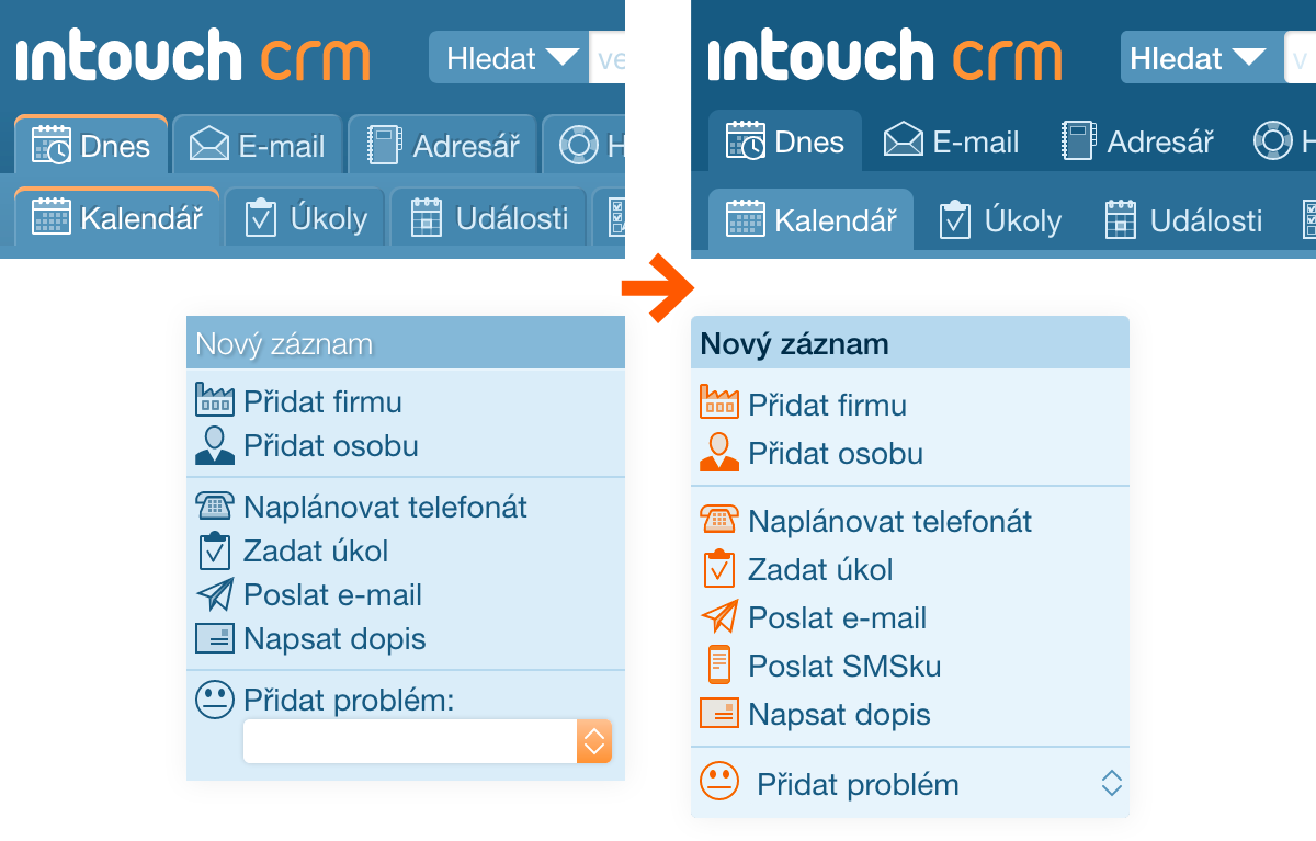 InTouch CRM facelift